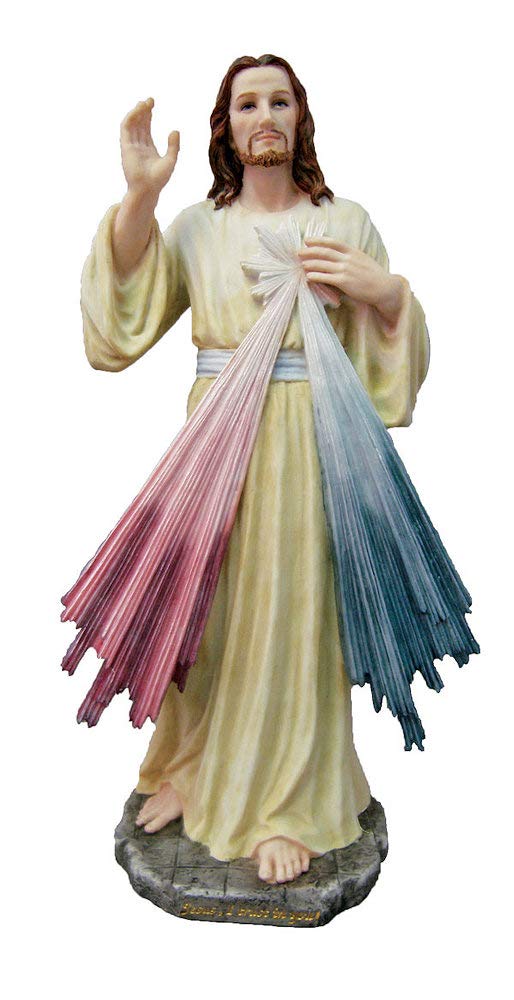Divine Mercy Hand Painted Resin Statue 12", 98714