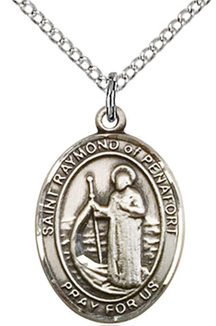 St. Raymond of Penafort Medal in Fine Pewter, 3/4" tall, Your Choice of Chain # 17211